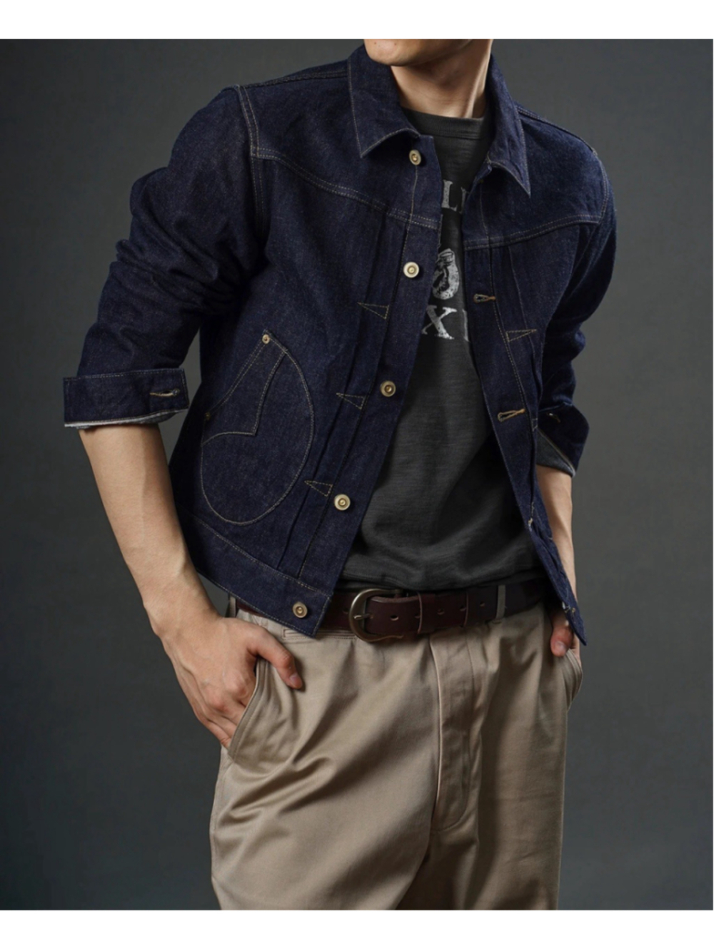 1880 Indigo Dyed 15 oz Selvedge Denim Jacket Annual Ring